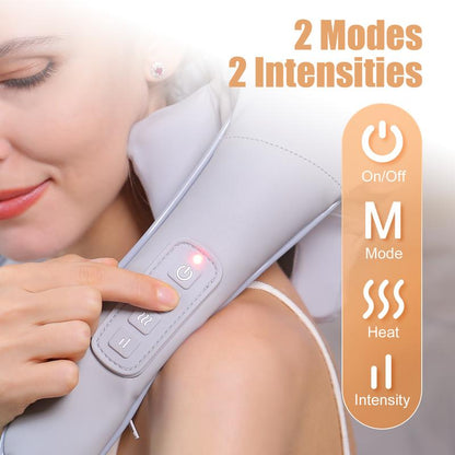 SOFT™ – Le Premier Masseur 6D Chauffant Sans Fil pour Nuque & Épaules