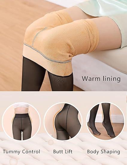 Collants Douillets Hiver – Tights Thermiques Hauts en Taille, Opaque et Confortable
