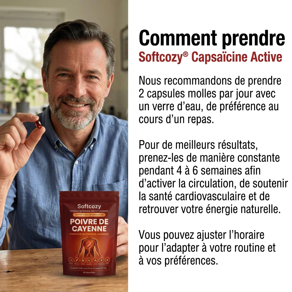 Softcozy Capsaïcine Active® – Réactive ta circulation naturelle