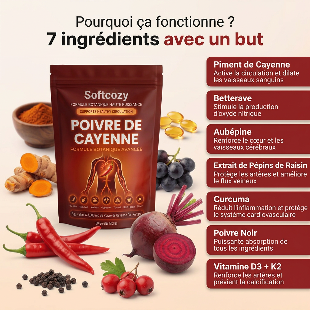 Softcozy Capsaïcine Active® – Réactive ta circulation naturelle